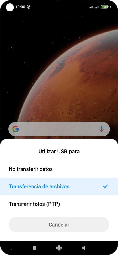 Pulsa Transferencia de archivos.