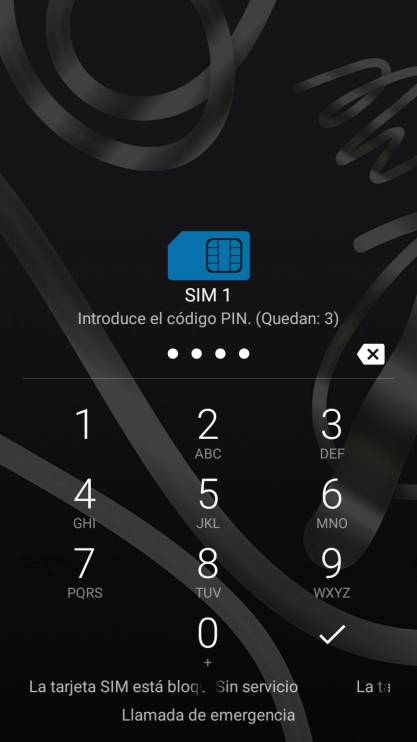 Si lo solicita el teléfono, introduce el código PIN y pulsa el icono de aceptar.