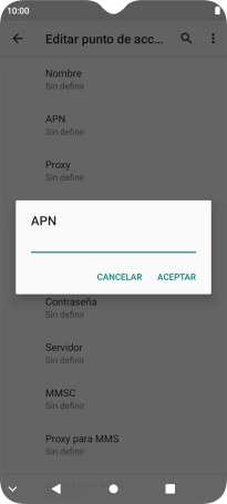 Introduce airtelwap.es y pulsa ACEPTAR.