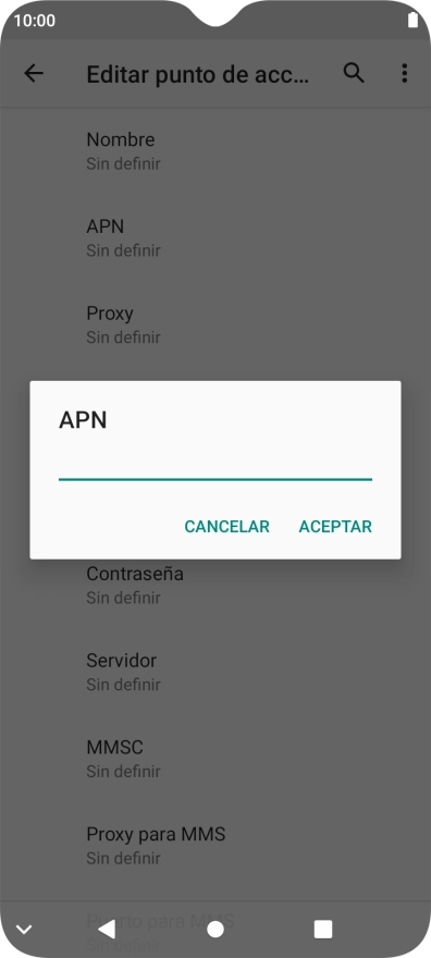 Introduce airtelwap.es y pulsa ACEPTAR.