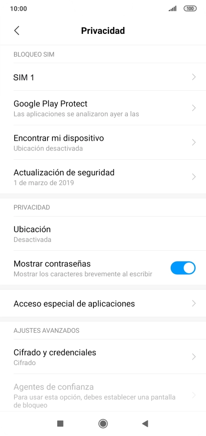 Pulsa el nombre de la tarjeta SIM.