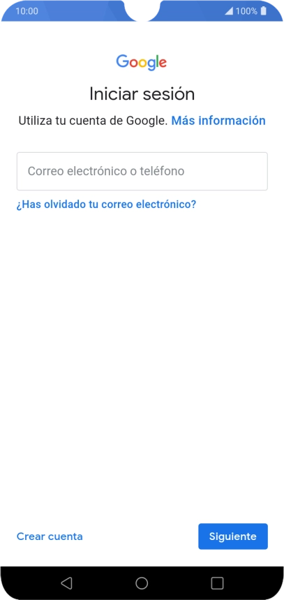Si no tienes una cuenta de Google, pulsa Crear cuenta y sigue las indicaciones de la pantalla para ver cómo crear una cuenta nueva.