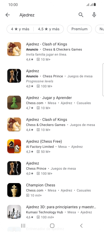 Pulsa la app deseada.