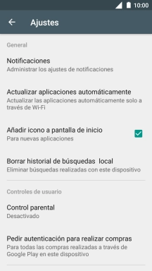 Pulsa Actualizar aplicaciones automáticamente.