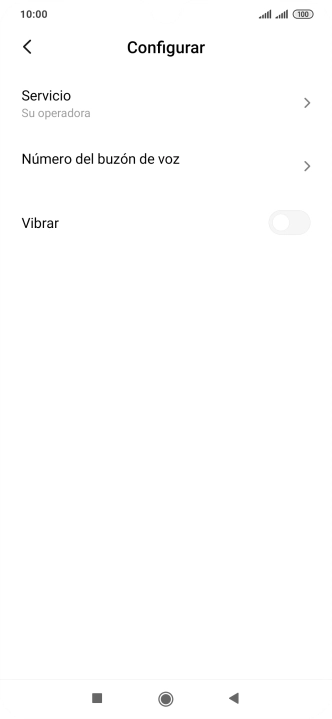 Pulsa Número del buzón de voz.