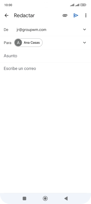 Pulsa Asunto e introduce el asunto deseado.