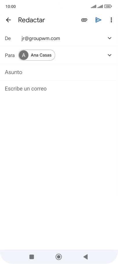 Pulsa Asunto e introduce el asunto deseado.