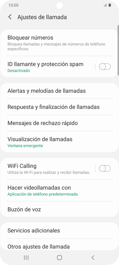 Pulsa Buzón de voz.