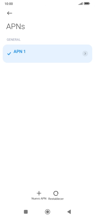 Pulsa Nuevo APN.