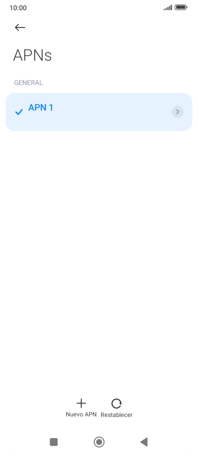 Pulsa Nuevo APN.