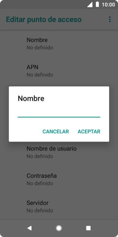 Introduce Vodafone Internet y pulsa ACEPTAR.