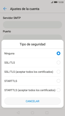 Pulsa Ninguna para desactivar la función.