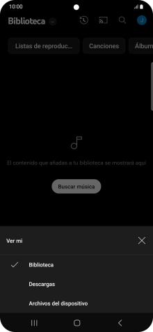 Pulsa una categoría y desplázate al archivo de música deseado.