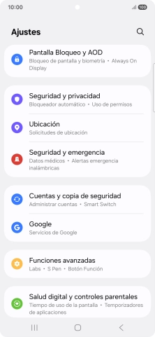 Pulsa Cuentas y copia de seguridad.