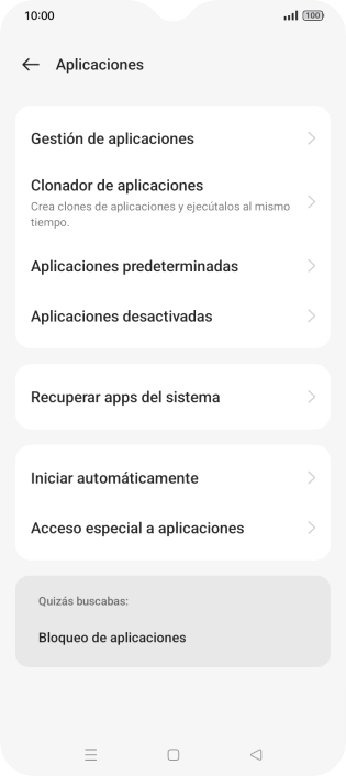 Pulsa Gestión de aplicaciones. Pulsa Gestión de aplicaciones.