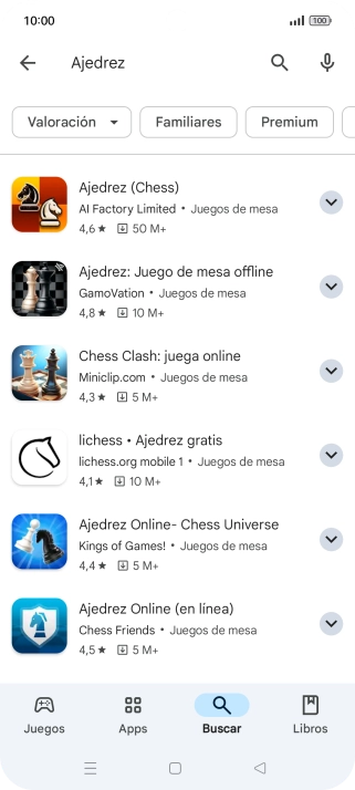 Pulsa la app deseada.