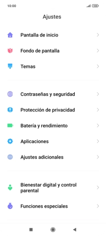Pulsa Contraseñas y seguridad.