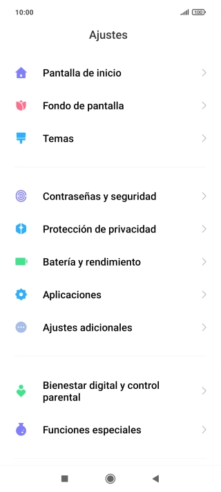 Pulsa Contraseñas y seguridad.