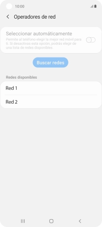 Pulsa la red deseada.