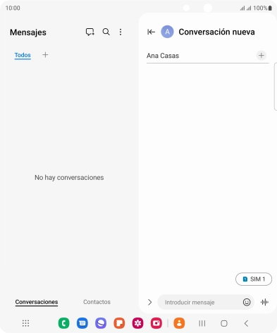 Pulsa el icono de tarjeta SIM para seleccionar la tarjeta SIM deseada.