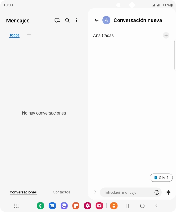 Pulsa el icono de tarjeta SIM para seleccionar la tarjeta SIM deseada.