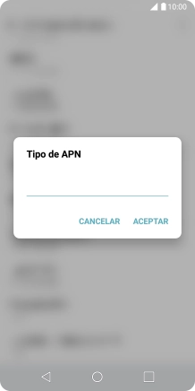 Introduce default y pulsa ACEPTAR.