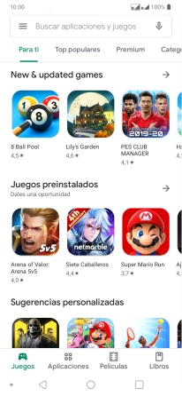 Pulsa en el campo de búsqueda.