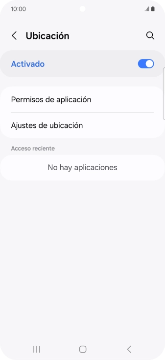 Pulsa Permisos de aplicación.