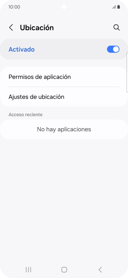Pulsa Permisos de aplicación.