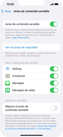 Pulsa el indicador junto a las aplicaciones deseadas para activar o desactivar la función.