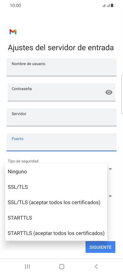 Pulsa Ninguno.