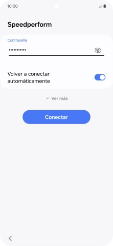 Introduce la contraseña de la red wifi y pulsa Conectar.
