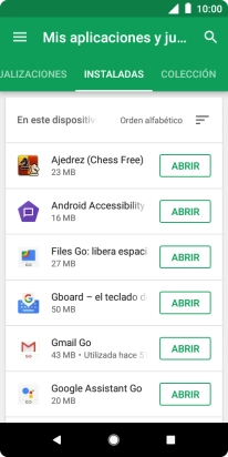 Pulsa la app deseada.