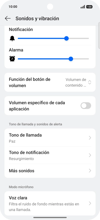 Pulsa Tono de llamada.