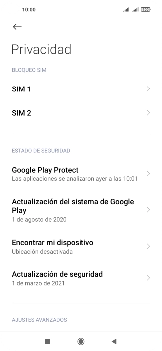 Pulsa la tarjeta SIM deseada.