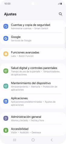 Pulsa Cuentas y copia de seguridad.