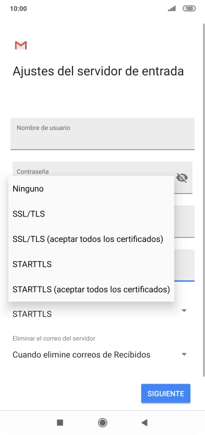 Pulsa Ninguno para desactivar la función.