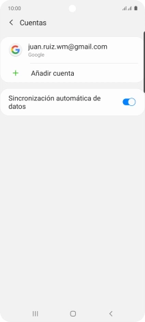 Pulsa la cuenta deseada.