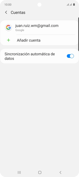 Pulsa la cuenta deseada.