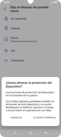 Pulsa SÍ, DESEO ELIMINARLA..