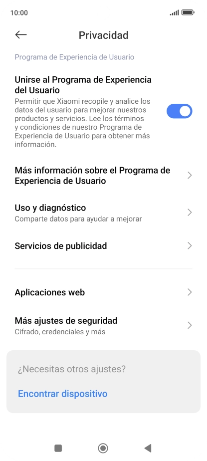 Pulsa Más ajustes de seguridad.