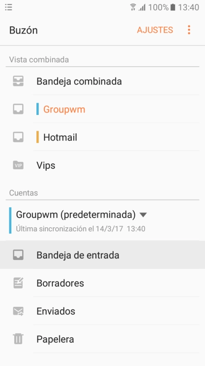 Pulsa la cuenta deseada.