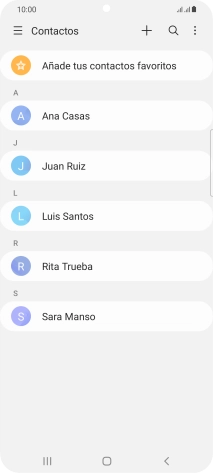 Pulsa el icono de nuevo contacto.