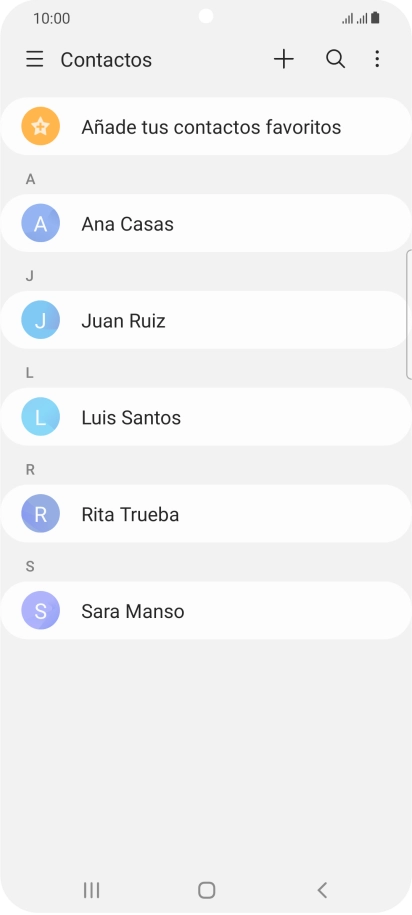 Pulsa el icono de nuevo contacto.
