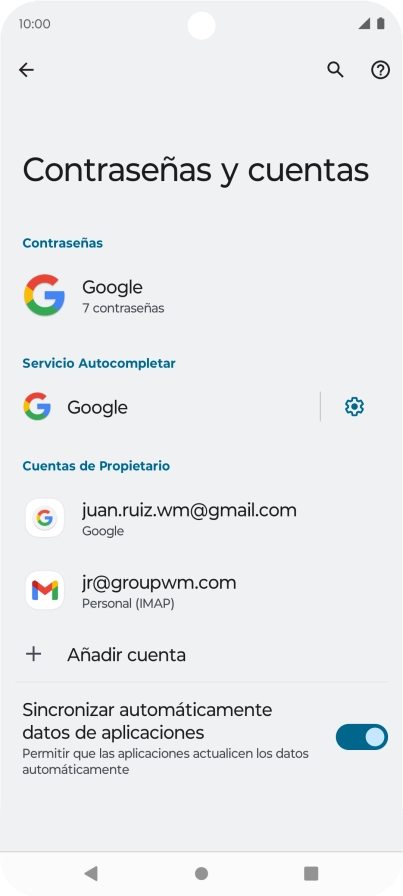 Pulsa el indicador junto a 