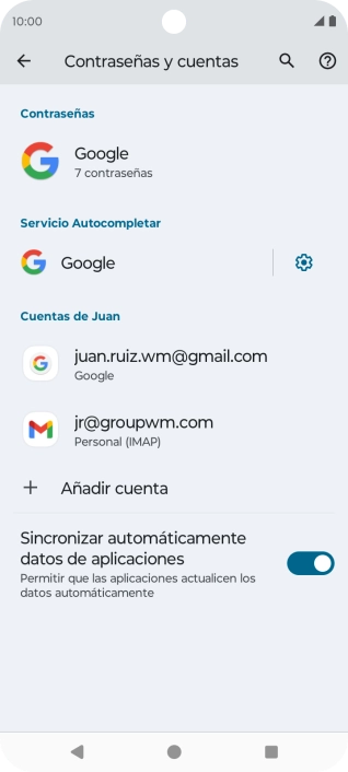 Pulsa el indicador junto a 