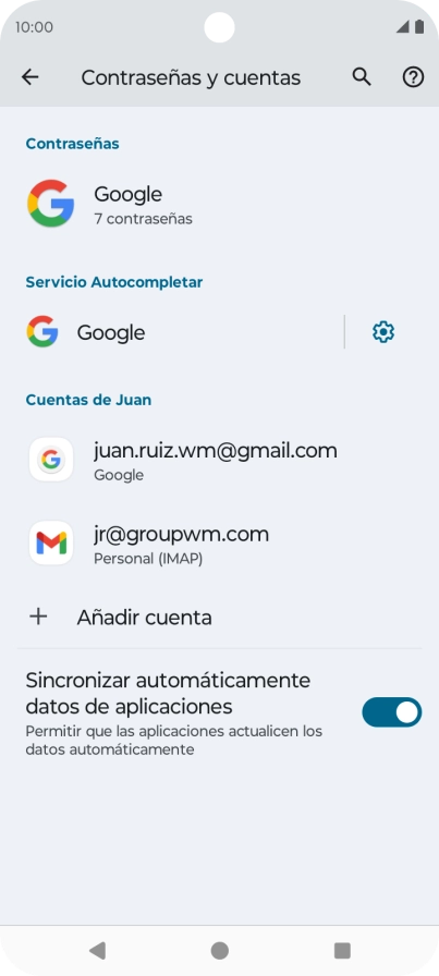 Pulsa el indicador junto a 