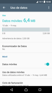 Pulsa Uso de datos móviles. Pulsa Uso de datos móviles.