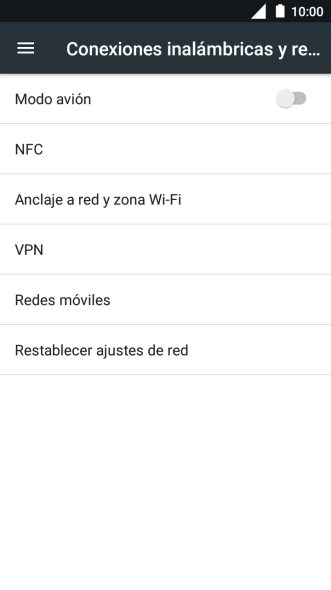 Pulsa Redes móviles.