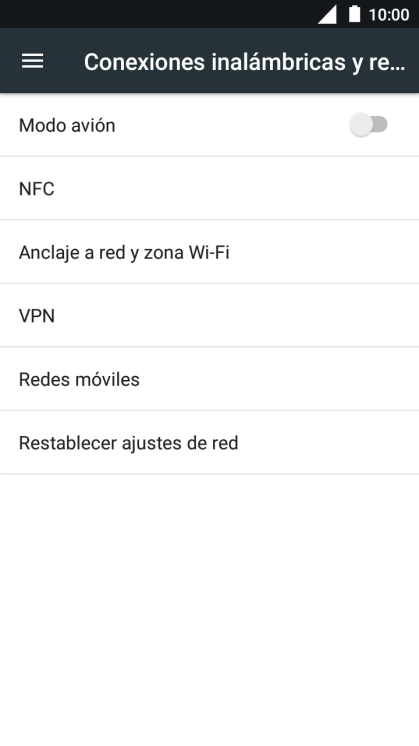 Pulsa Redes móviles.